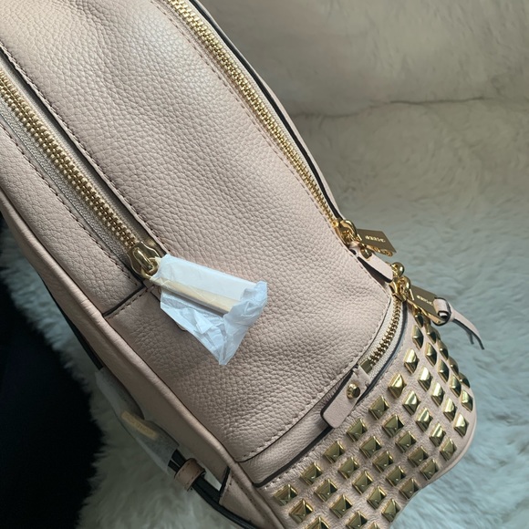 New NWT MICHAEL KORS RHEA ZIP PYRAMID STUD LMD BACKPACK TRAVEL SCHOOL Ballet - Picture 5 of 11